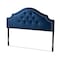Baxton Studio Cora Royal Blue Velvet Upholstered Queen Size Headboard 154-9323 - alternate 1